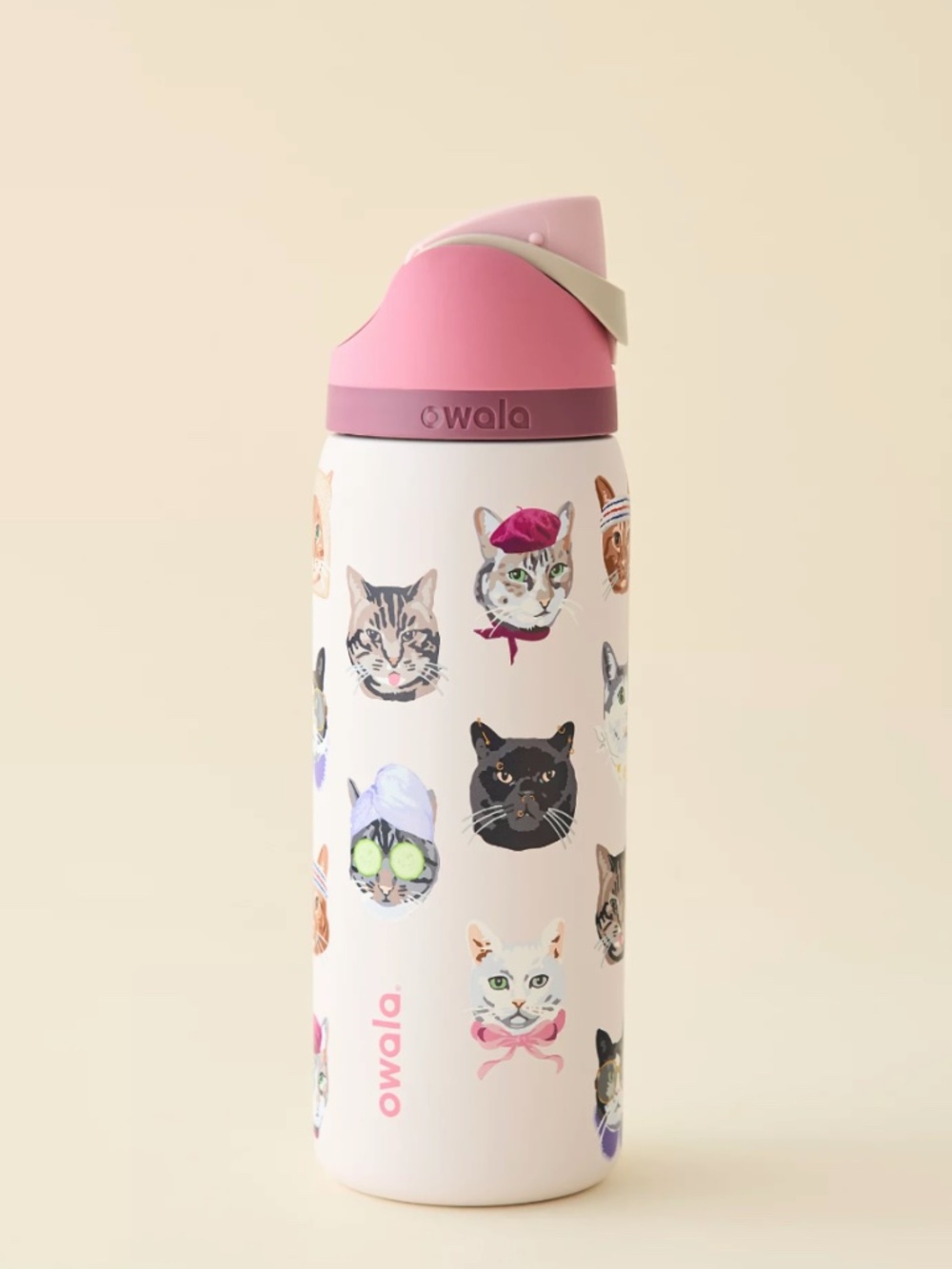 Owala UO Exclusive Cat Collage FreeSip 32 oz Water Bottle